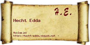 Hecht Edda névjegykártya